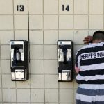 Inmate Using Jail Phone