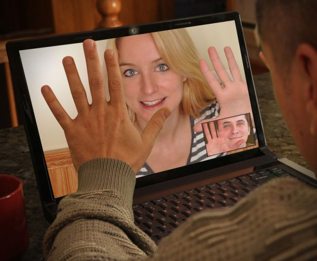 Meeting on video chat for the first time