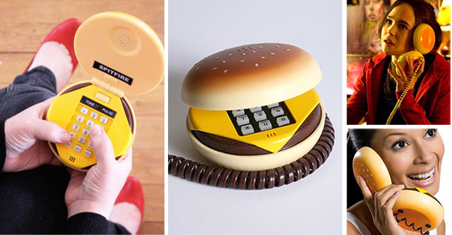 Hamburger-shaped phone set